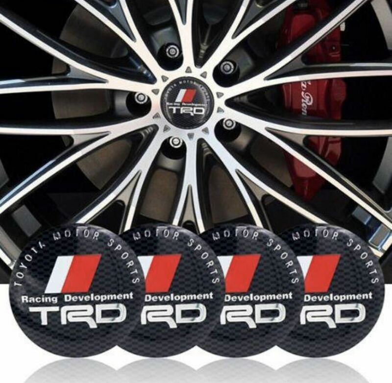 ★TRD★カーボン調★ホイールセンターキャップステッカー★4枚組★新品未使用★