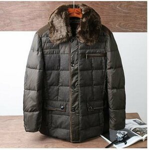 Y-茶色(実 寸4XL) 新品★秋冬 最高級ライン プレミアム ?豪雪 超防寒premium多機能 高品質 贅沢 ダウンジャケット