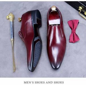 XX-25835 wine red / работник ручная работа 40 размер 25.cm степень [ новый товар не использовался ] высокое качество популярный новый товар мужской обувь бизнес обувь работник ручная работа натуральная кожа 