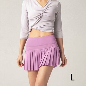  lady's sport wear inner attaching skirt miniskirt skirt tennis Golf running training fitness purple L