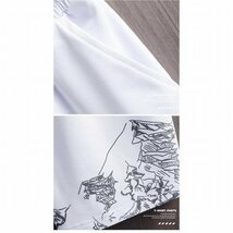 夏 メンズ 半袖Tシャツ ボトムス 大きいサイズ 春夏 セットアップ 部屋着 ルームウェア 上下セットブラック XL_画像5