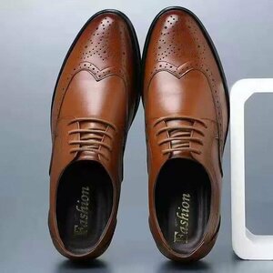 XX-HNDL-8816 BROWN размер 40 [ новый товар не использовался ] Британия способ кожа обувь обувь для вождения бизнес легкий . скользить джентльмен обувь вентиляция g