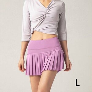  женский спорт одежда внутренний есть юбка мини-юбка юбка теннис Golf бег тренировка фитнес фиолетовый L