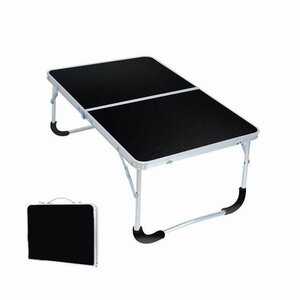  new goods aluminium folding Mini table compact carrying convenience black 