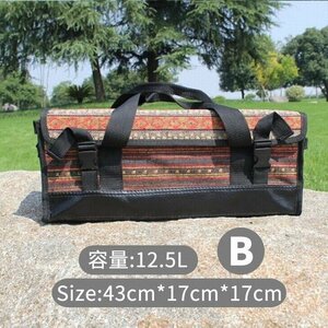 収納バッグ 道具入れ 小物入れ 43x17x17cmキッチンツール入れ キャンプ 収納 バーベキュー 登山 レジャー キャンプ BBQ アウトドアBタイプ