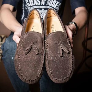 XX-. color /BROWN 40 size 25.cm popular new goods Loafer slip-on shoes men's shoes high quality original leather Loafer slip-on shoes . gong 