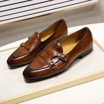 XX-OLY-125-17 BROWN/職人手作り 40サイズ25.cm程度 【新品未使用】 高品質 人気新品 メンズ シューズ ビジネスシューズ 職人手作り 本_画像7