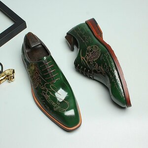 XX-SHJQ green N68-1 worker handmade 40 size 25.cm degree [ new goods unused ] high quality popular new goods men's shoes business shoes worker handmade book