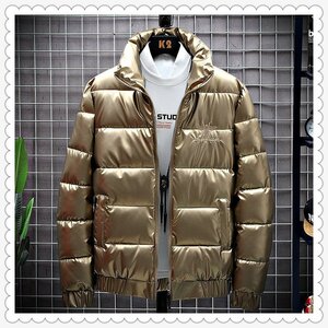 YR-DAP-GOLD【実寸3XL XL-程度 】北欧vkingar 最高級 登山 防水 人気新品 秋冬 メンズ 軽量 防風防寒 豪華 ダウンより暖かい・豪華刺繍