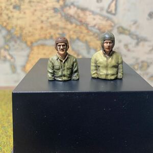 １／35 アメリカ戦車兵上半身2体セット塗装済み完成品 