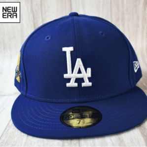 J39《未使用品》NEW ERA ニューエラ【7-3/4 - 61.5cm】MLB LA DODGERS ドジャース サイドパッチ 帽子 キャップの画像2