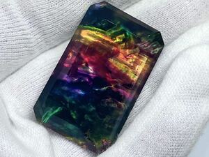 【鑑別書付き】アンモライト Ammolite56.70Ct オパール化 原石 化石 宝石 ルース 菊石 