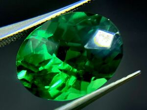 【鑑別書付き】 グリーンガーネット 10.37Ct 天然 natural 裸石 ルース tsavorite ツァボライト