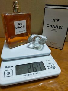 フルボトル♪ほぼ満タン 266g(^^ゞ パルファム 100ml「CHANEL No.5：ナンバー ファイブ」 EDP-SP（スプレー） _/_/ 交渉OK、匿名OK！ _/_/