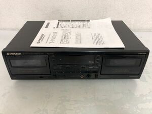  sound out ok PIONEER T-W01AR stereo double cassette deck manual attaching / Pioneer double Rebirth cassette deck .962a
