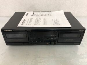 音出しok PIONEER T-W01AR ステレオダブルカセットデッキ 取説付