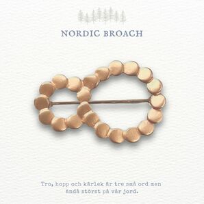 Nordic broach 北欧風 ブローチ ダブルサークル マットゴールド ミナペルホネン好きな方に