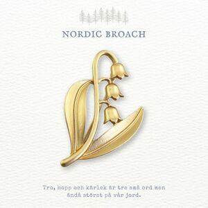 Nordic broach 北欧風 ブローチ mom すずらん マットゴールド