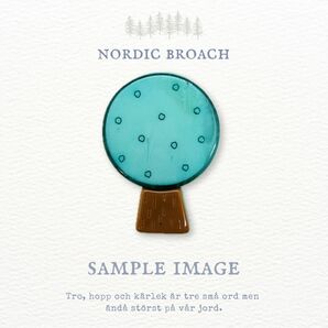 Nordic broach 北欧風 アクリル ブローチ 小さな木 グリーン 03