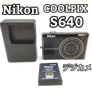 Nikon ニコン デジカメ Coolpix S640 ディープブラック　純正バッテリー付