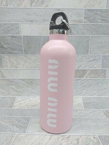 ◇ MIU MIU ミュウミュウ ロゴ プリント ステンレスボトル 水筒 ピンク レディース P