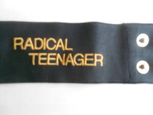 アルフィー【■リストバンド RADICAL TEENAGER 黒▲THE ALFEE ライブ グッズ 80年代●クリックポスト 185円】貴重 レア品 状態良好