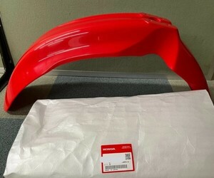 ホンダ 純正 XR650R フロントフェンダー HONDA XR650R Front Fender Fighting Red Plastic Mud Guard red 未使用 メーカー純正品 JDM OEM