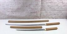 模造刀 日本刀 白鞘 全長約70cm 101cm 2本セット コスプレ 和装 240207SK170721_画像1