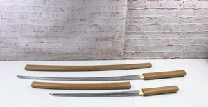模造刀 日本刀 白鞘 全長約70cm 101cm 2本セット コスプレ 和装 240207SK170721