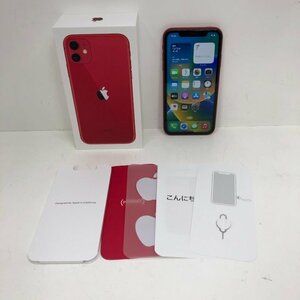 Apple iPhone 11 MWM32J/A A2221 128GB レッド (PRODUCT)RED 利用制限 docomo 〇 240506SK280095