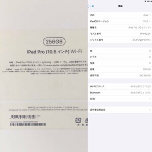Apple iPad Pro 10.5インチ Wi-Fi 256GB MPF02J/A シルバー A1701 240418RM450087の画像9