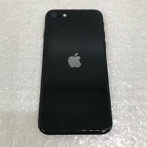 【ジャンク品】Apple iPhone SE 128GB MXD02J/A A2296 ブラック Softbank 利用制限○ 最大容量77％ 231215SK320336_画像2