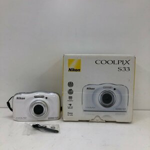 【ジャンク品】 Nikon ニコン デジタルカメラ COOLPIX S33 ホワイト　240514SK430300