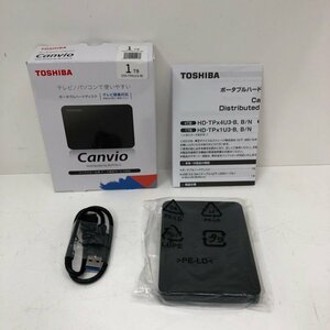 【未使用品】TOSHIBA Canvio ポータブルハードディスク バッファロー 1TB HD‐TPA1U3‐B 240509SK150198