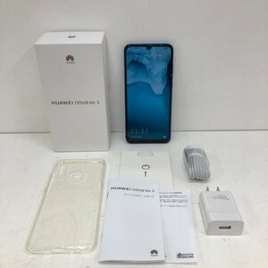 HUAWEI nova lite 3 32GB SIMフリー POT-LX2J Androidスマートフォン アンドロイド スマホ ブルー 240521SK090595