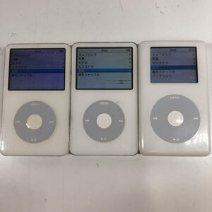 ジャンク 初期化OK iPodclassic 60GB 3台まとめ売り MA003J A1136/M9830J A1099 240402SK121050