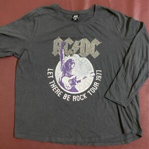 AC/DC 長袖Ｔシャツ　ビーズ加工　ロングスリーブ