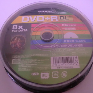 送料無料　HIDISC　8.5GB DVD+R DL　データ用　10枚　