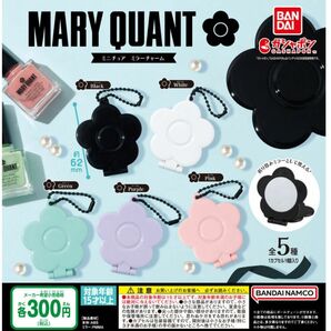 MARY QUANT マリークヮント ミニチュア ミラー ガチャ コンプリート セット マリクワ 鏡 黒 紫 緑 白 ピンク