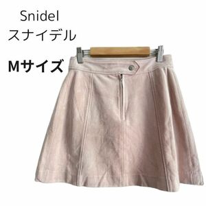 【美品】Snidel スナイデル ミニスカート ピンク M 大人可愛い フレアスカート ピンクスカート 