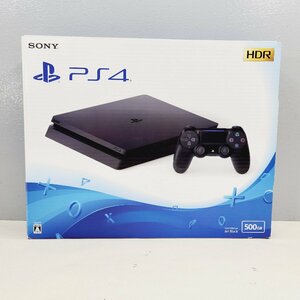 ◇【3】初期化済み SONY PS4 Slim CUH-2200AB01 ジェット・ブラック 500GB 同梱不可 1円スタート