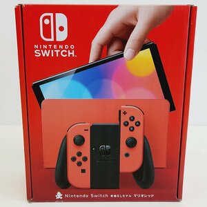 ☆【3】初期化済み Nintendo Switch/ニンテンドースイッチ 有機ELモデル マリオレッド 同梱不可 1円スタート