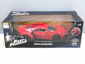 ☆未開封 ジャダトイズ JADA 1/18 FAST & FURIOUS LYKAN HYPERSPORT レッド 同梱不可 1円スタート