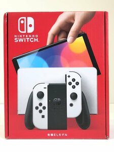 △【4】初期化済み Nintendo Switch/ニンテンドースイッチ 有機ELモデル ジョイコン ホワイト 同梱不可 1円スタート