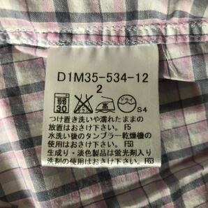【美品】バーバリーブラックレーベル BURBERRY BLACKLABEL ホース刺繍 半袖チェックシャツ 2(M)の画像5