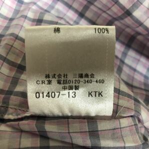 【美品】バーバリーブラックレーベル BURBERRY BLACKLABEL ホース刺繍 半袖チェックシャツ 2(M)の画像6