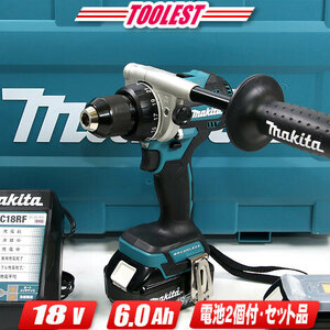 マキタ　18V　充電式ドライバドリル　DF486DRGX　6.0Ah Li-ion電池(BL1860B)2個　充電器(DC18RF)　ケース