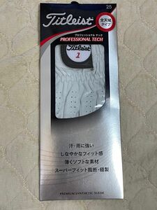 ◇新品未使用品 Titleist タイトリスト プロフェッショナルテック グローブ（WH) 25cm グローブ 手袋 Ｌ ホワイト