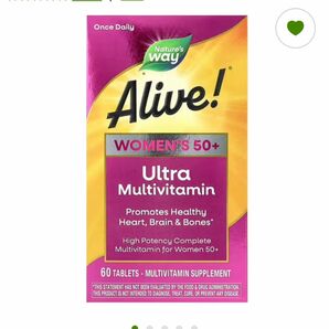 ネイチャーズウェイ　nature'sway 女性向け　50代　ウルトラマルチビタミン　サプリメント　Alive!　アライブ　60粒