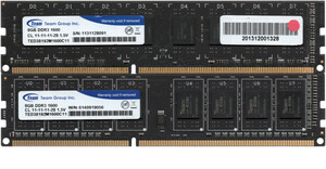 【DDR3 8GBx2枚 合計16GB デスクPC用】＜動作確認済＞Team DDR3-1600 (PC3-12800U)【中古】H189